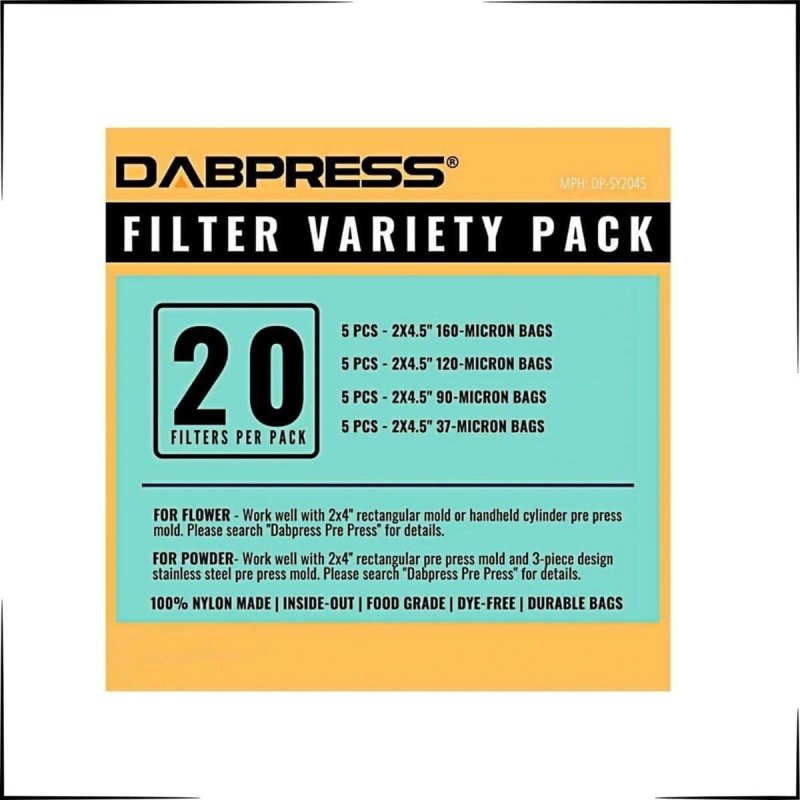 Gutenberg's Dank Pressing Co 3x6 inch premium rosin bags 25-50 Packs |  rosin press bags | dab press nylon micron bags | All Micron Sizes (50-Pack,  90