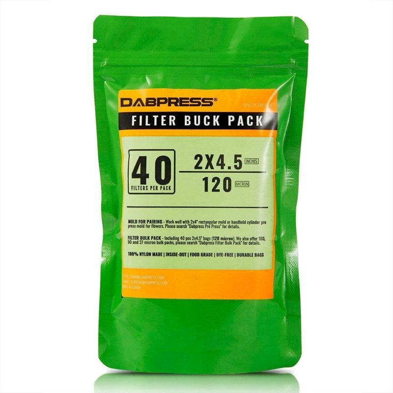 Dabpress 2x4.5, 120 Micron Rosin Filter Bags - 40 Pack